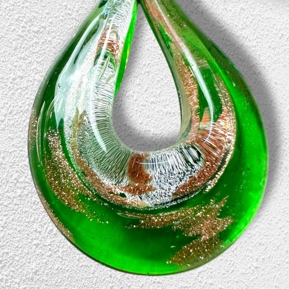 Free People Get Lost Cord Pendant Necklace in Green Gold NEW Bohemian Choker - Picture 4 of 10